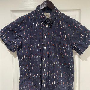 Naked & Famous Denim - Short Sleeve Arrows Button Up (L)